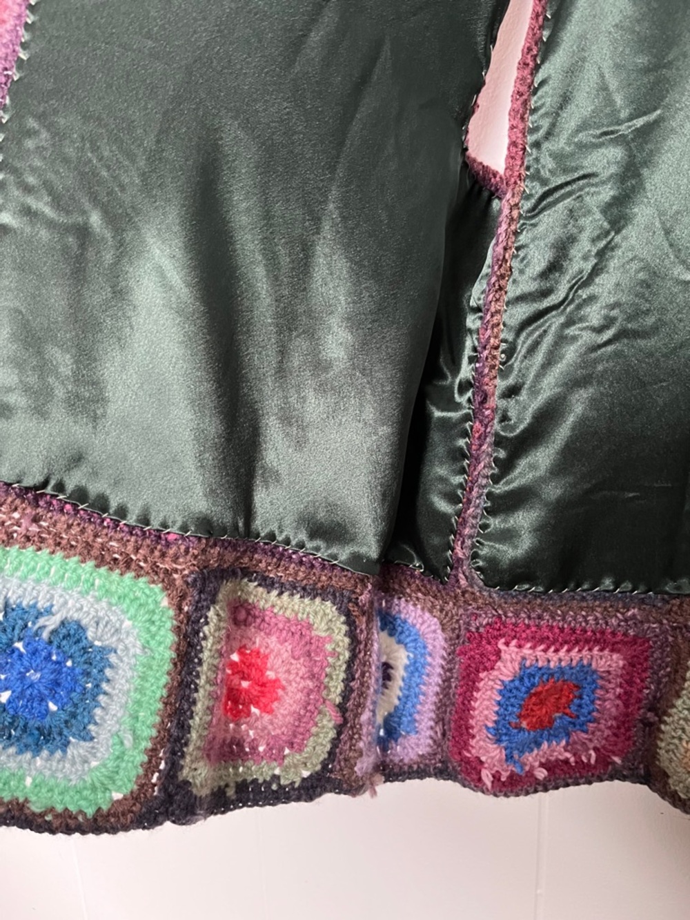Handmade Multicolor Crochet Granny Square Vest - Picture 9 of 9
